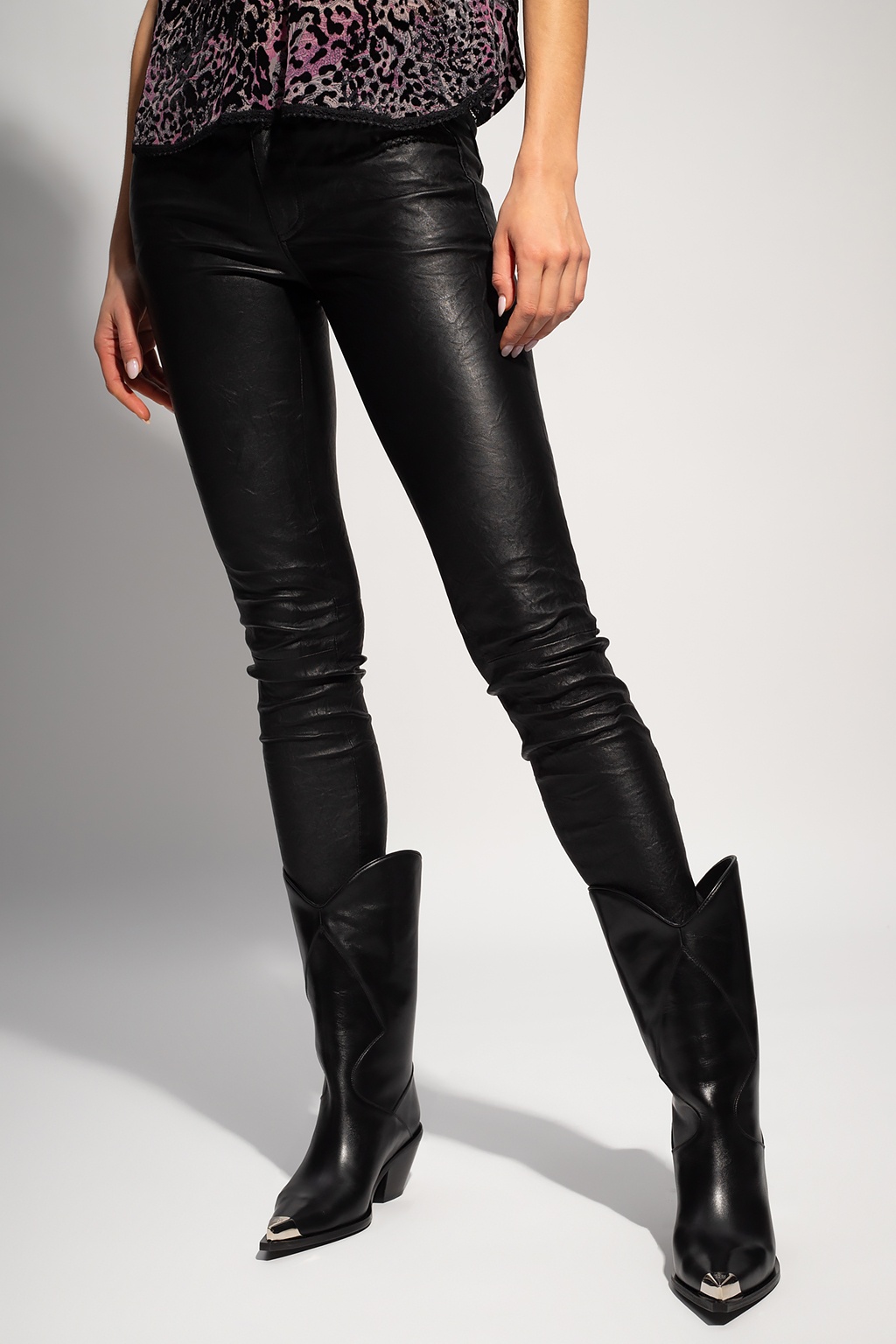 Black Leather trousers Zadig & Voltaire - Vitkac Canada